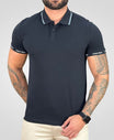 Camisa Polo Preta Masculina Logo Handle - Calvin Klein