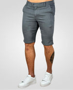 Bermuda Alfaiataria Cinza Escuro Masculina Lisa - Paladho´S Jeans Wear