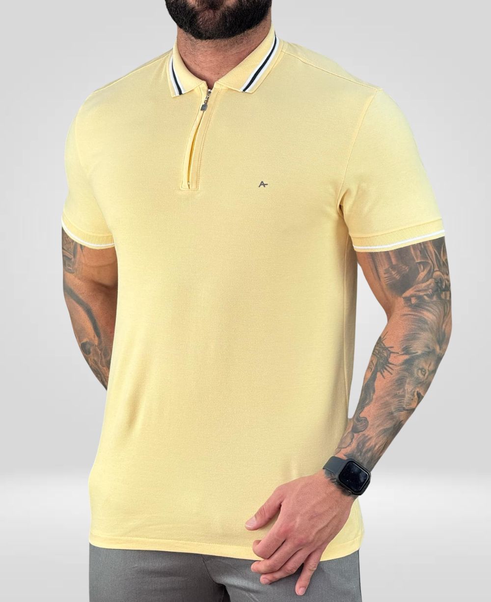 Camisa Polo Amarela Masculina Piquet New Classic - Aramis