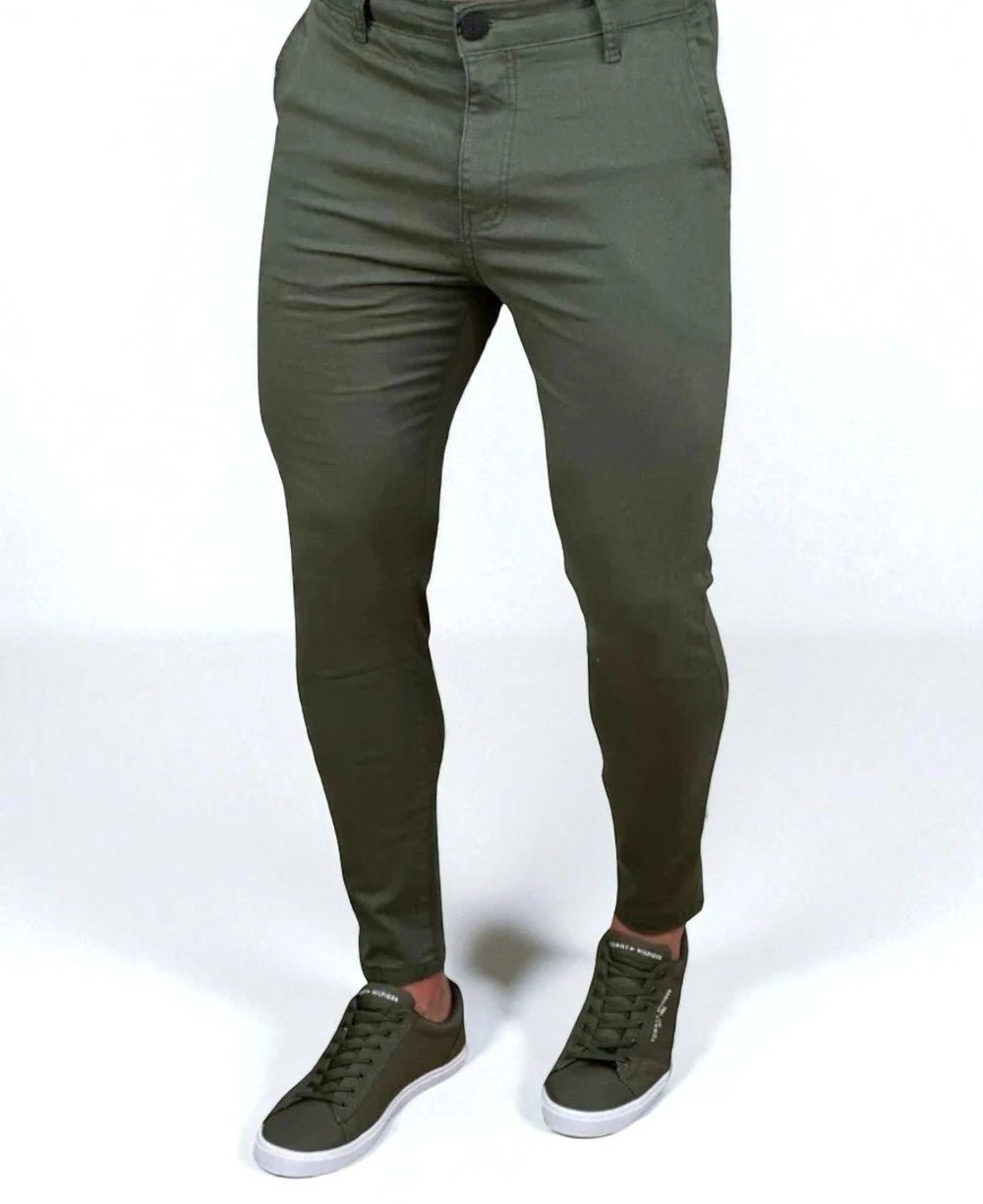 Calça Alfaiataria Sarja Verde Masculina Super Skinny- Codi Jeans