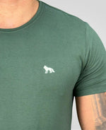 Camiseta Verde Casual Masculina Lobo Costas - Acostamento