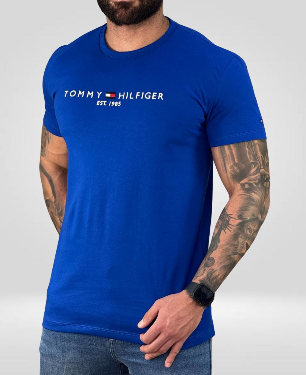 Camiseta Azul Royal Masculina Est. 1985 - Tommy Hilfiger
