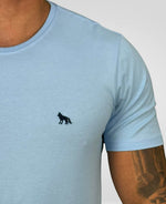 Camiseta Azul Sky Casual Masculina Wolf - Acostamento