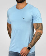 Camiseta Azul Sky Casual Masculina Wolf - Acostamento