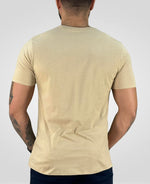 Camiseta Bege Casual Masculina Wolf - Acostamento