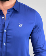 Camisa Manga Longa Azul  Masculina Social - BRATE INFINITY