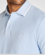 Camisa Polo Azul Céu 1985 Com Friso Slim - Tommy Hilfiger