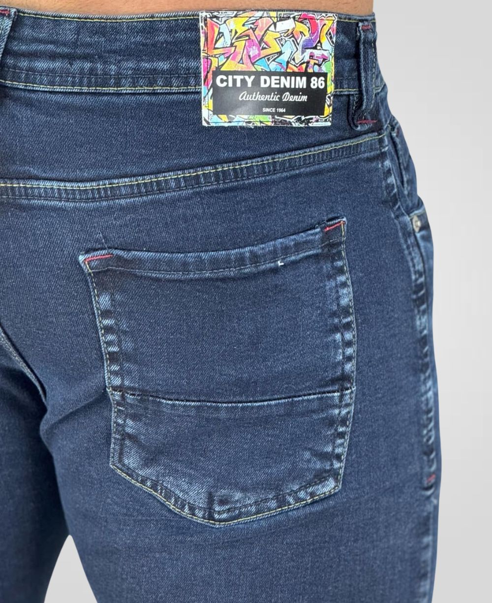 Calça Jeans Escuro Masculina Super Skinny - City Denim