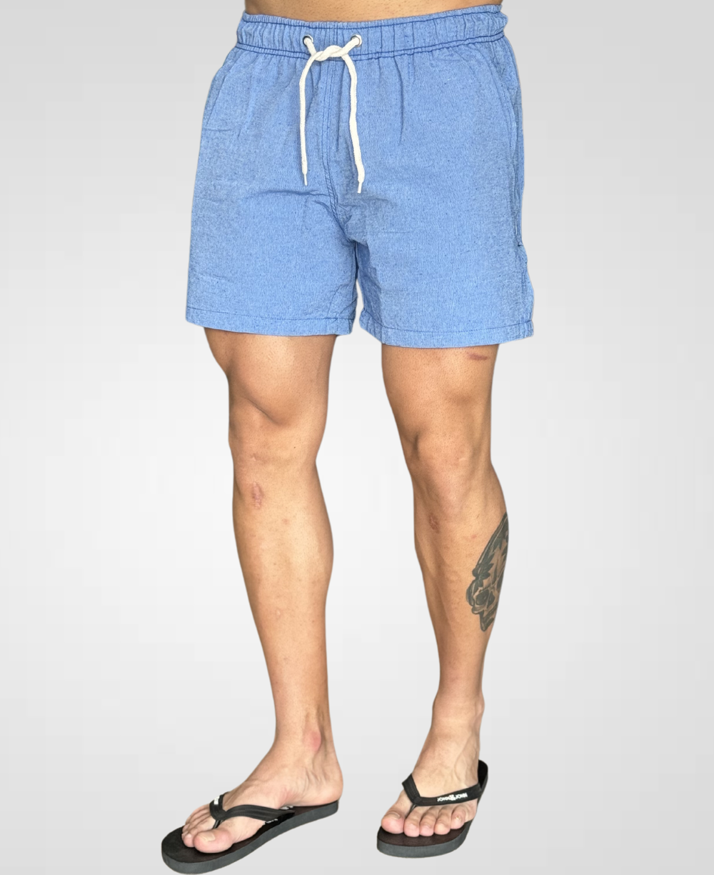 Shorts Praia Azul Masculina Lisa - Ideal Vest Rouparia