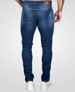 Calça Jeans Escuro Masculina Lisa Slim - Keep Work