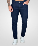 Calça Jeans Escuro Masculina Lisa Skinny - Rota 77