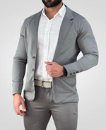 Blazer Cinza Masculino Básico Acetinado - Paladho´s Jeans Wear