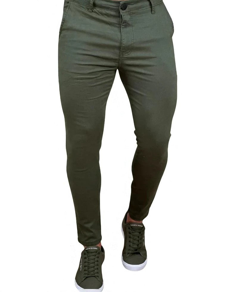 Calça Alfaiataria Sarja Verde Masculina Super Skinny- Codi Jeans