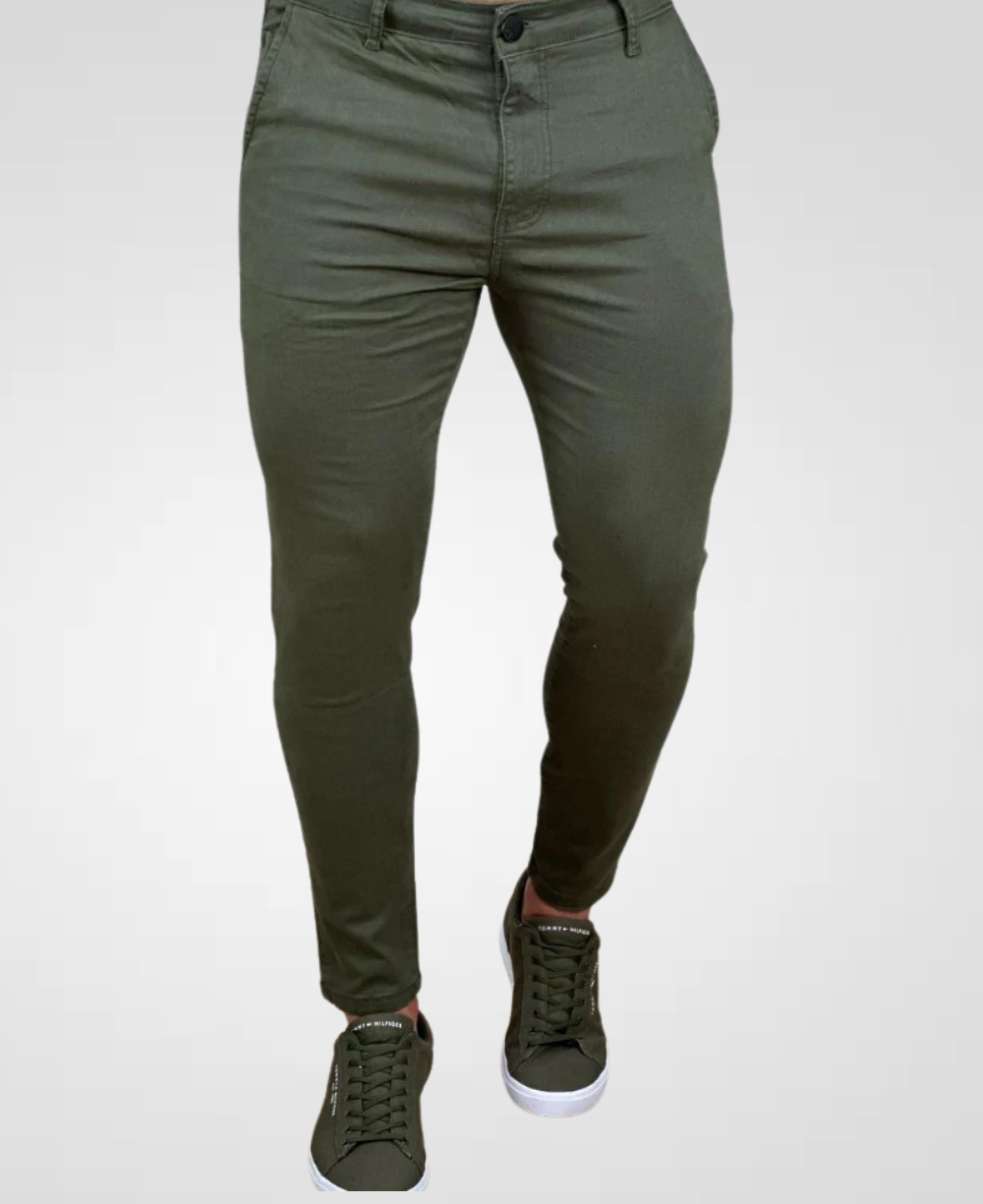 Calça Alfaiataria Sarja Verde Masculina Super Skinny- Codi Jeans