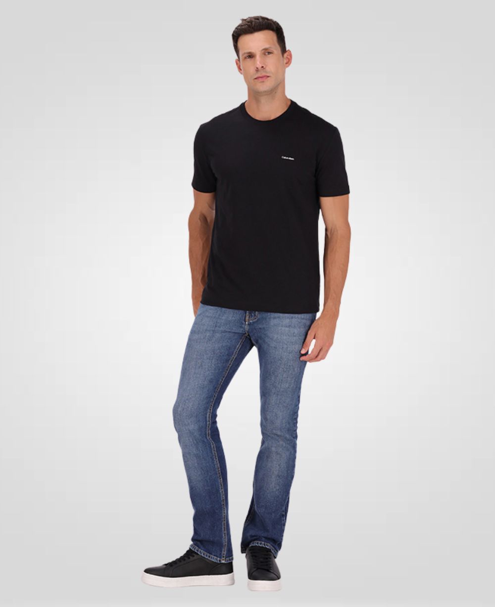 Camiseta Preta Masculina minimalist logo - Calvin Klein