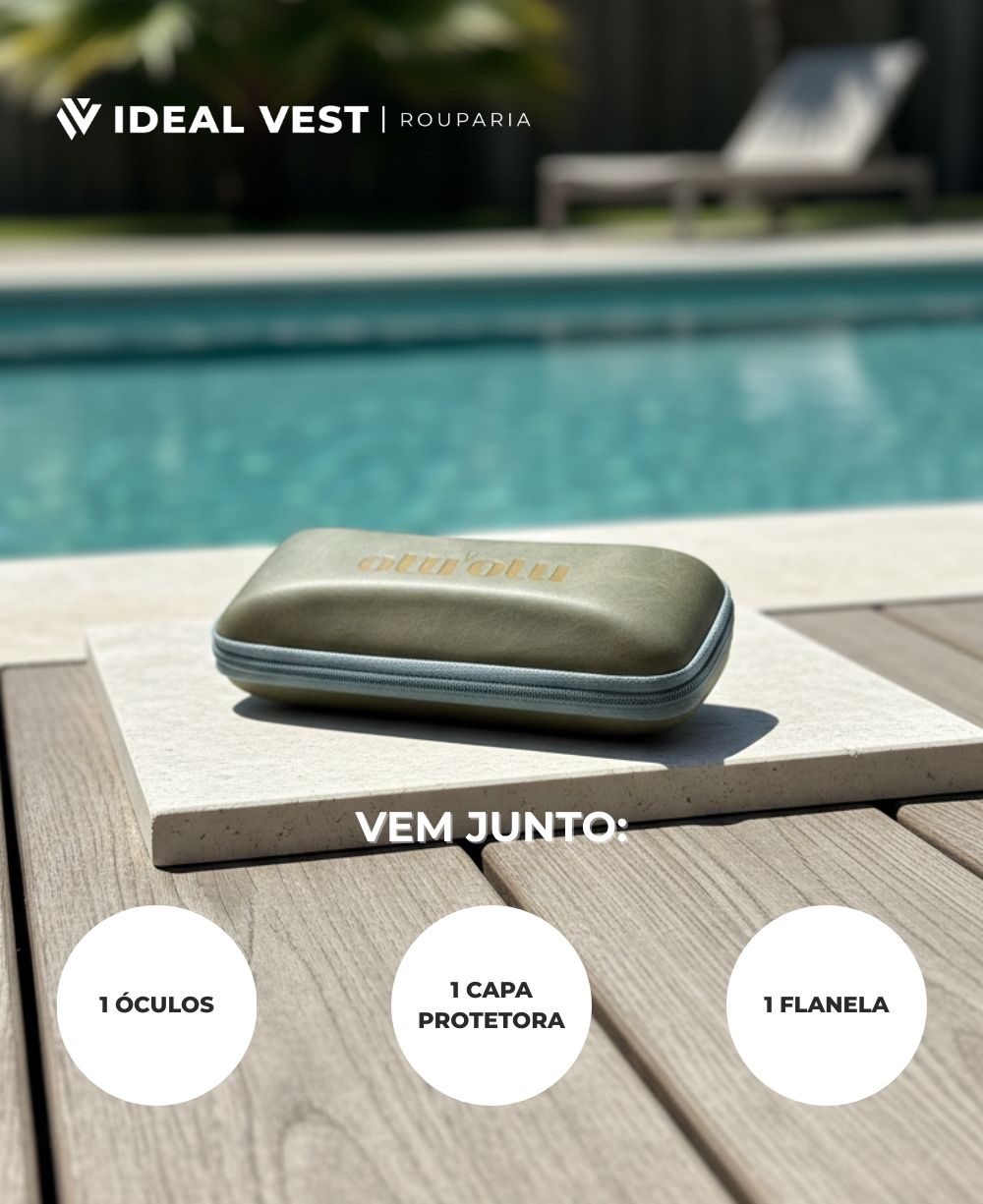 Óculos de Sol Chumbo Masculino Hexagonal - Olu'Olu Sunglass