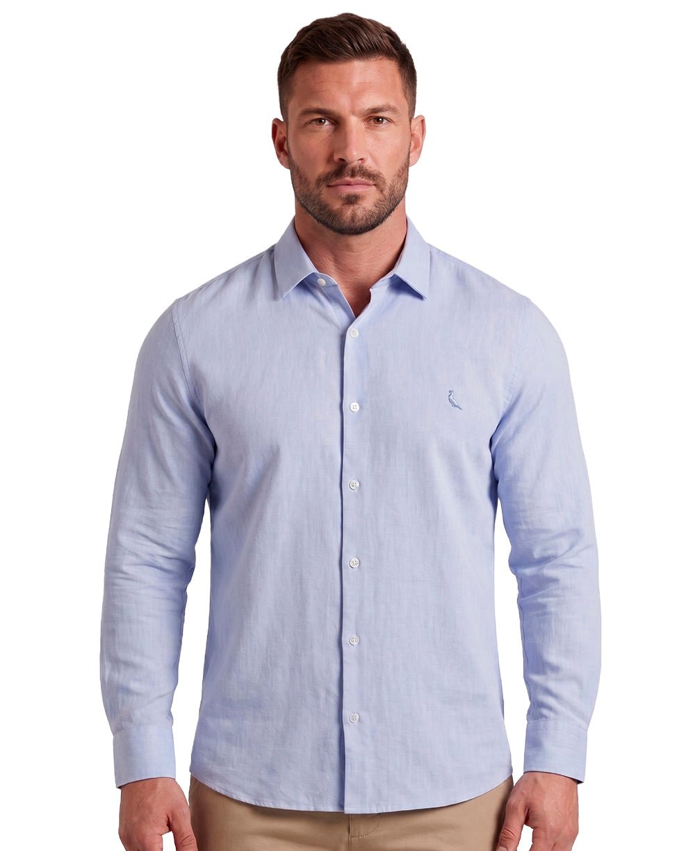 Camisa Manga Longa Azul Claro Masculino Regular Fit - Reserva
