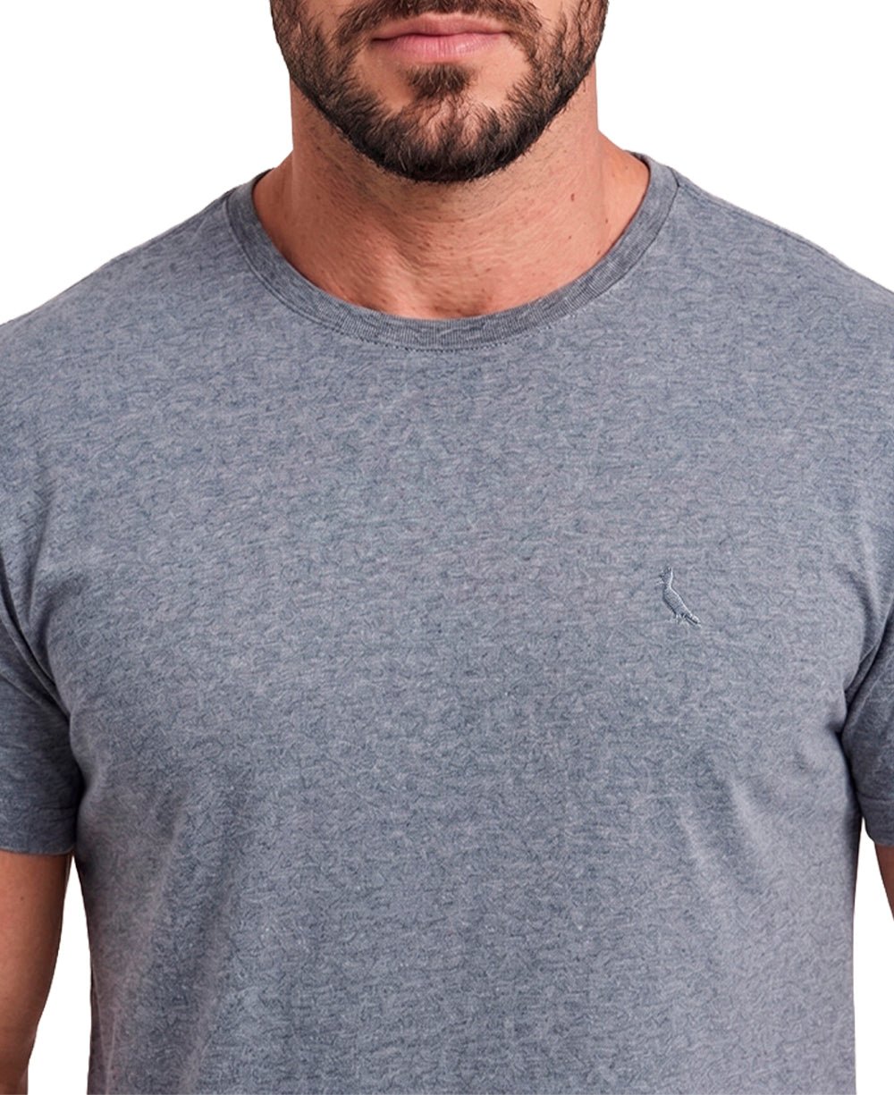 Camiseta Cinza Mescla Masculina Regular Fit - Reserva