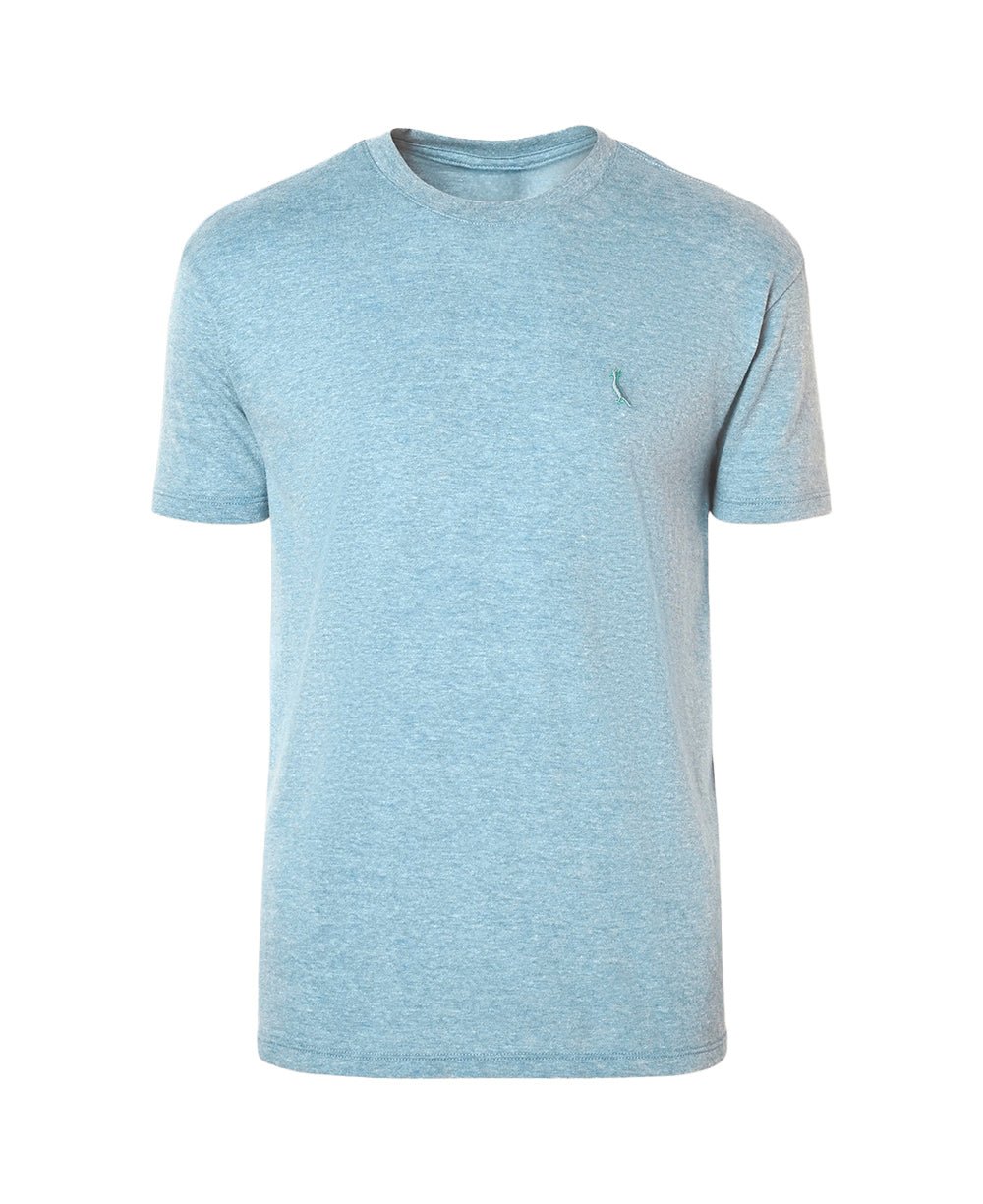 Camiseta Azul Claro Mescla Mescla Masculina Regular Fit - Reserva