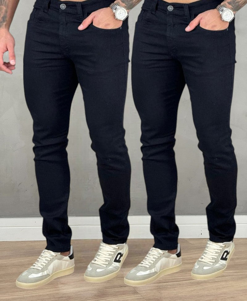 Kit 2 Calças Jeans Masculino Skinny - Rota 77