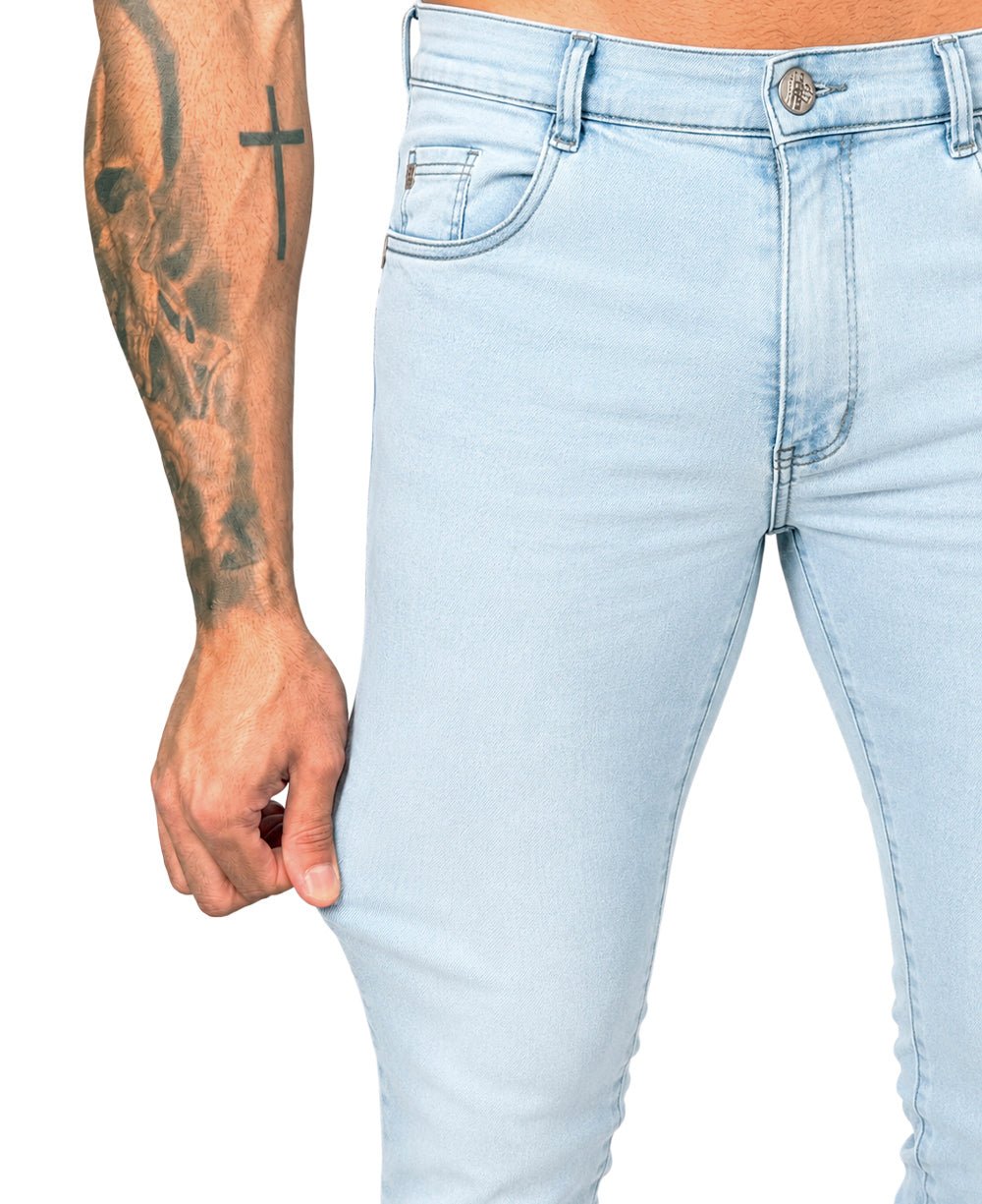 Calça Jeans Claro Masculina com Lycra - Rota 77