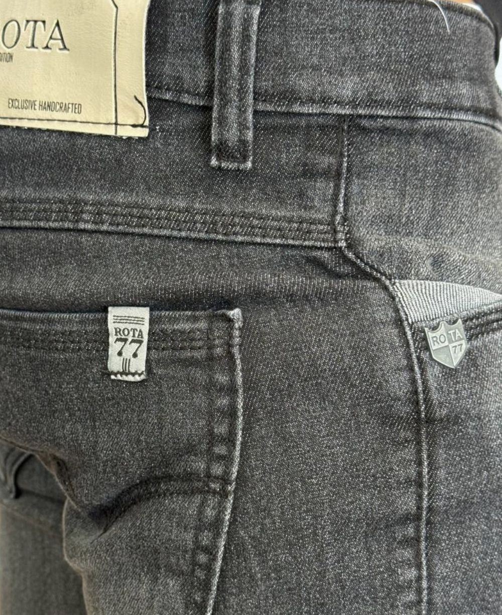 Calça Jeans Cinza Mescla Masculina com Lycra - Rota 77