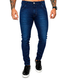 Calça Jeans Azul Marinho Masculina com Lycra - Rota 77
