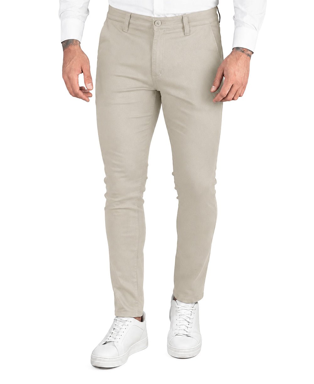 Calça Alfaiataria Caqui Masculino com Lycra - Rota 77