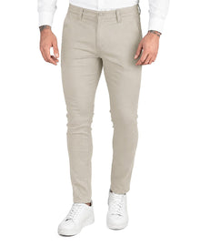 Calça Alfaiataria Caqui Masculino com Lycra - Rota 77
