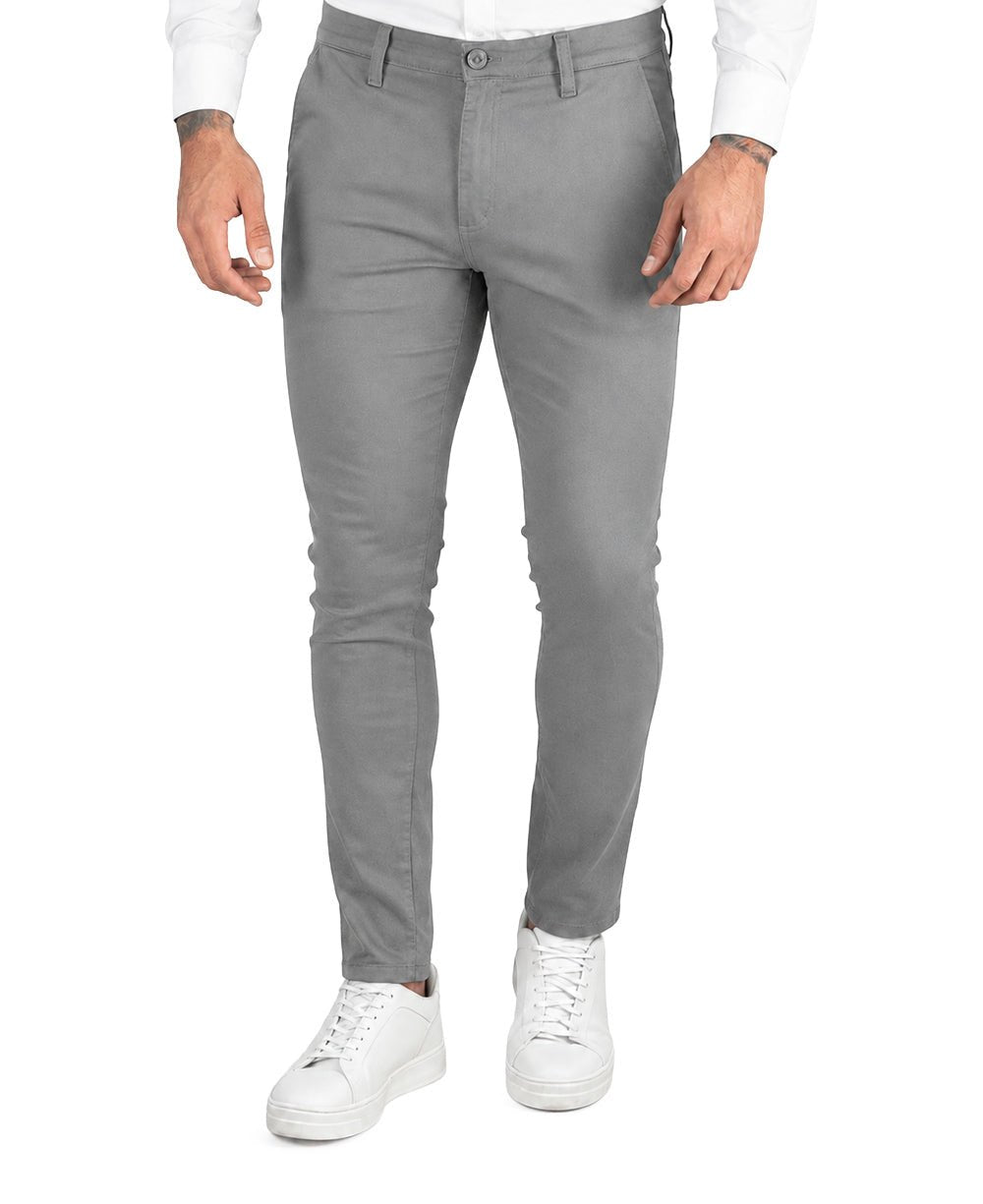 Calça Alfaiataria Cinza Masculina com Lycra - Rota 77