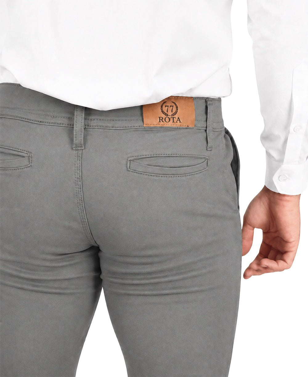 Calça Alfaiataria Cinza Masculina com Lycra - Rota 77