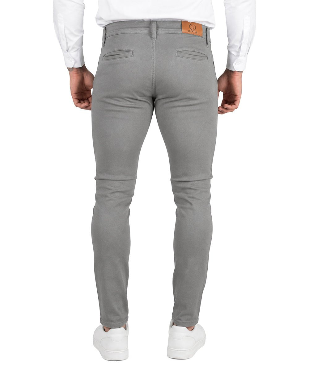 Calça Alfaiataria Cinza Masculina com Lycra - Rota 77