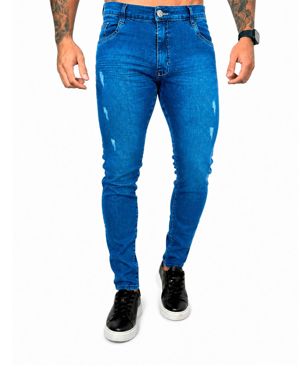 Calça Jeans Azul Médio Masculina - Rota 77