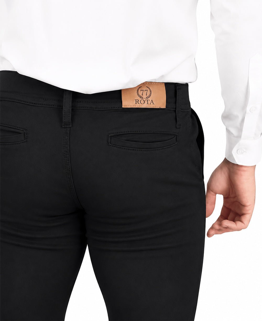 Calça Alfaiataria Preta Masculino com Lycra - Rota 77