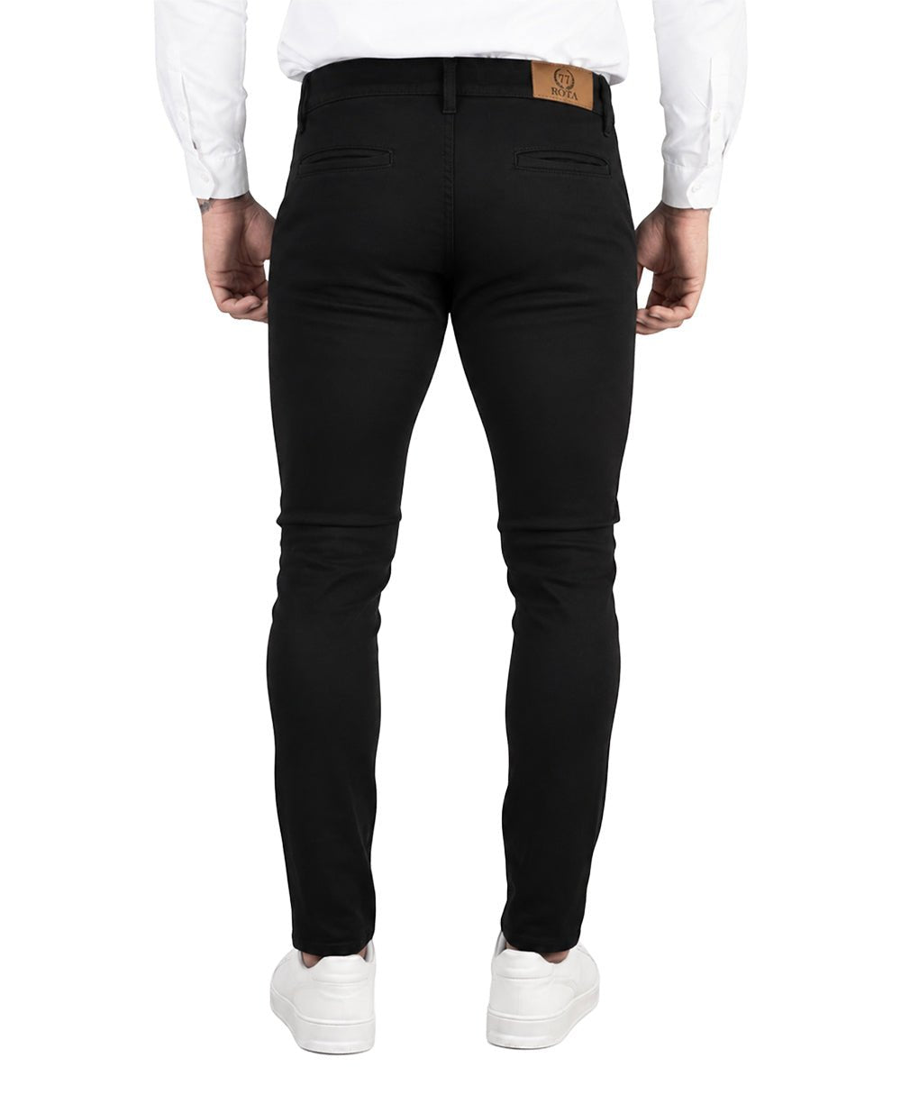 Calça Alfaiataria Preta Masculino com Lycra - Rota 77