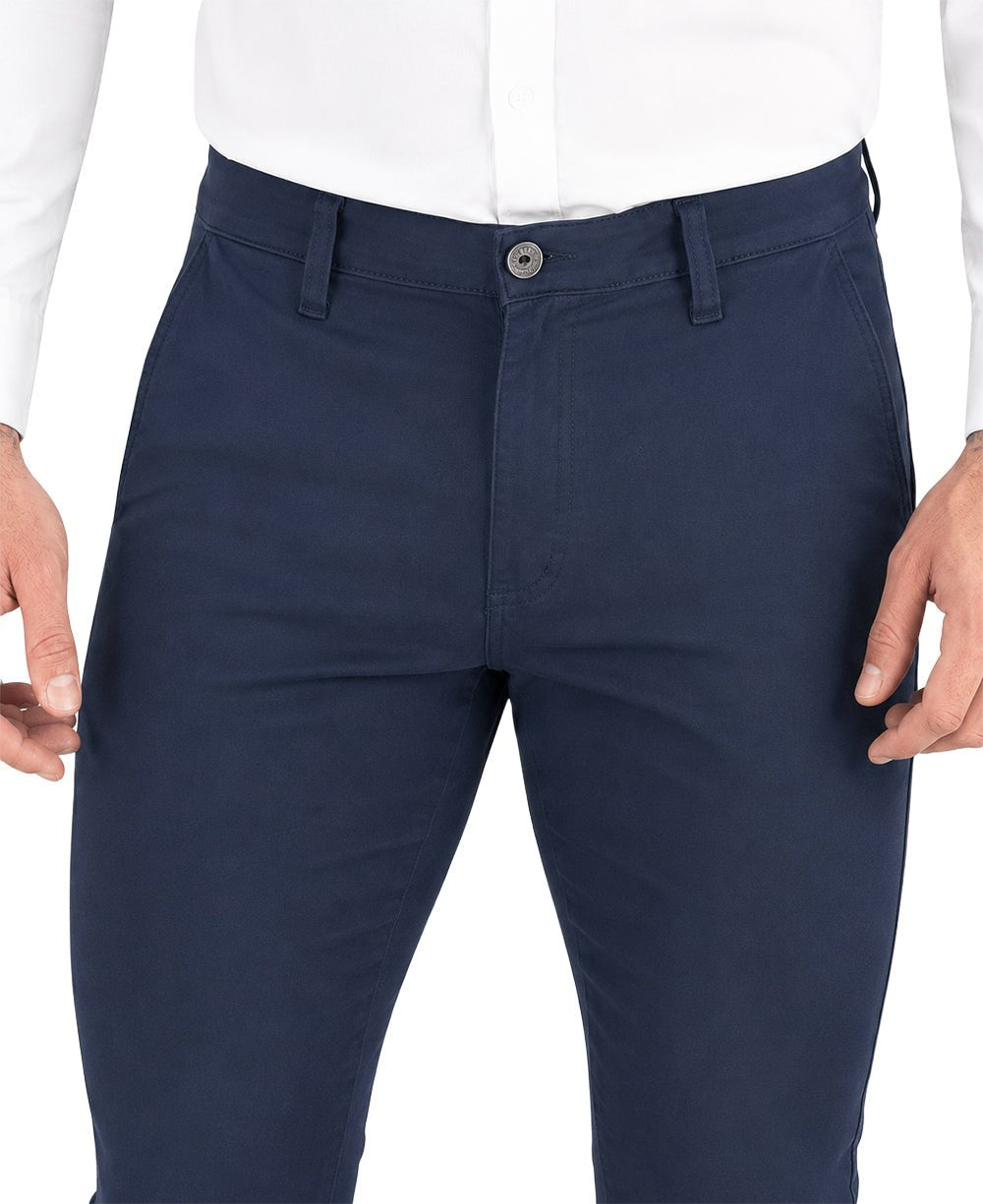 Calça Alfaiataria Azul Marinho Masculina Com Lycra - Rota77
