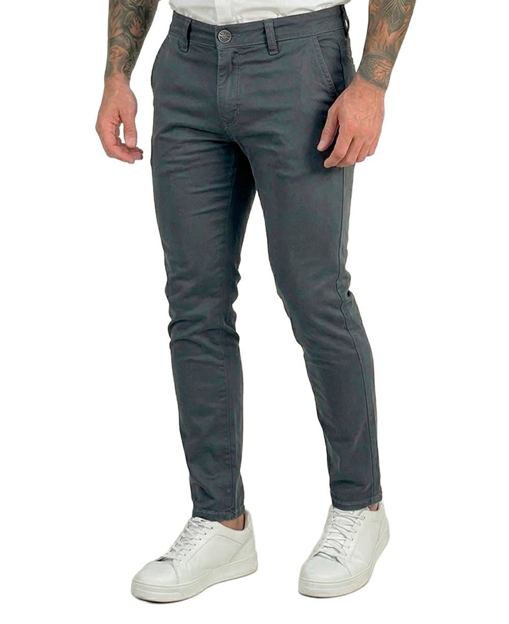 Calça Alfaiataria Cinza Escuro Masculina Skinny - Rota 77