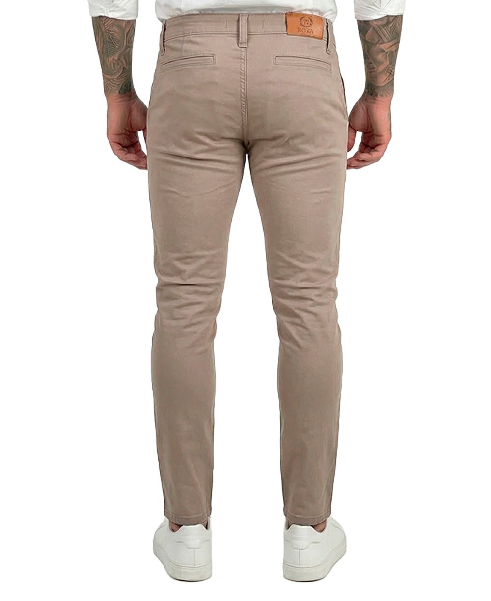 Calça Alfaiataria Caqui Masculino com Lycra - Rota 77
