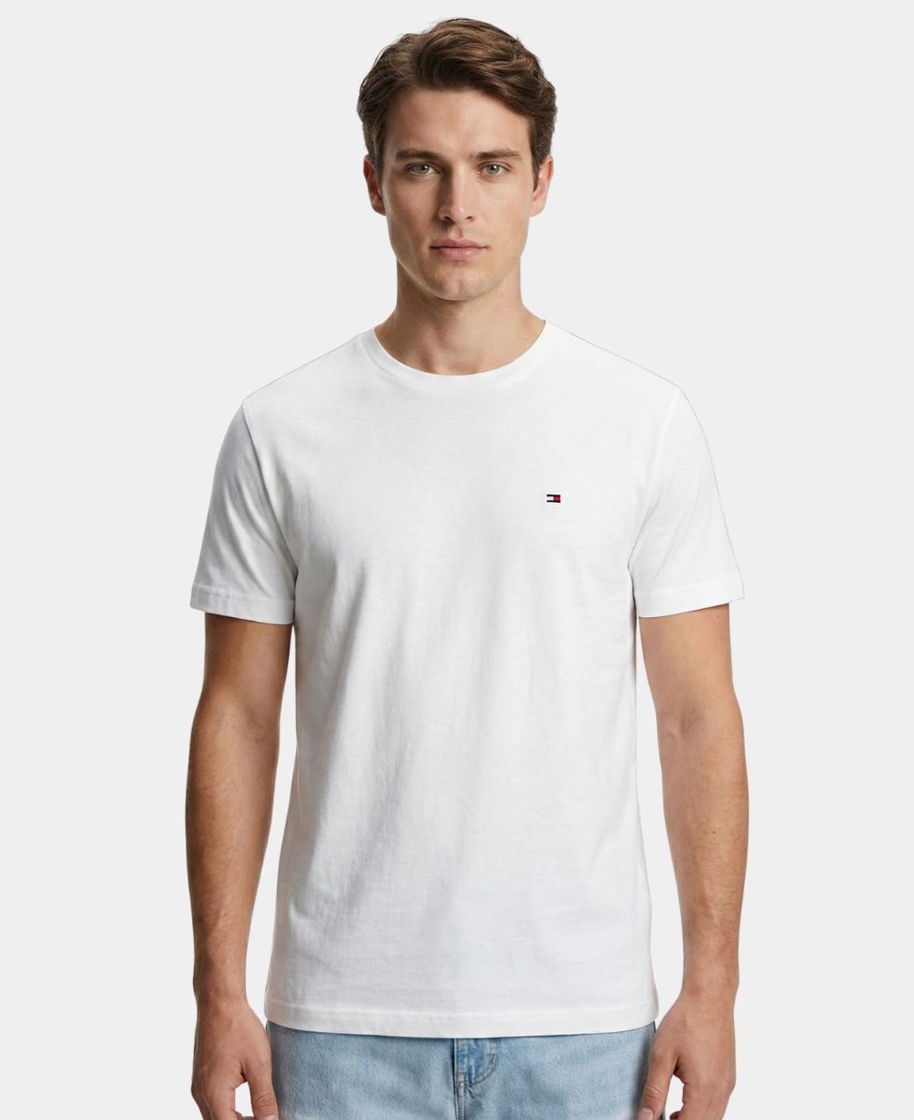 Camiseta Branca Masculina Classic Cotton - Tommy Hilfiger
