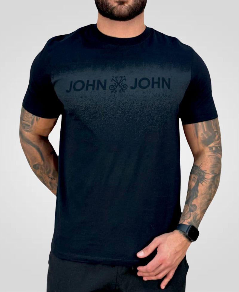 Camiseta Preta Masculina John Spr - John John