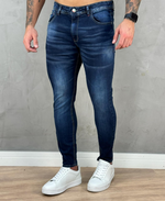 Calça Jeans Escuro Masculina Lisa Super Skinny - City Denim