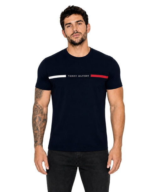Camiseta Azul Marinho Chest Insert Tee - Tommy Hilfiger