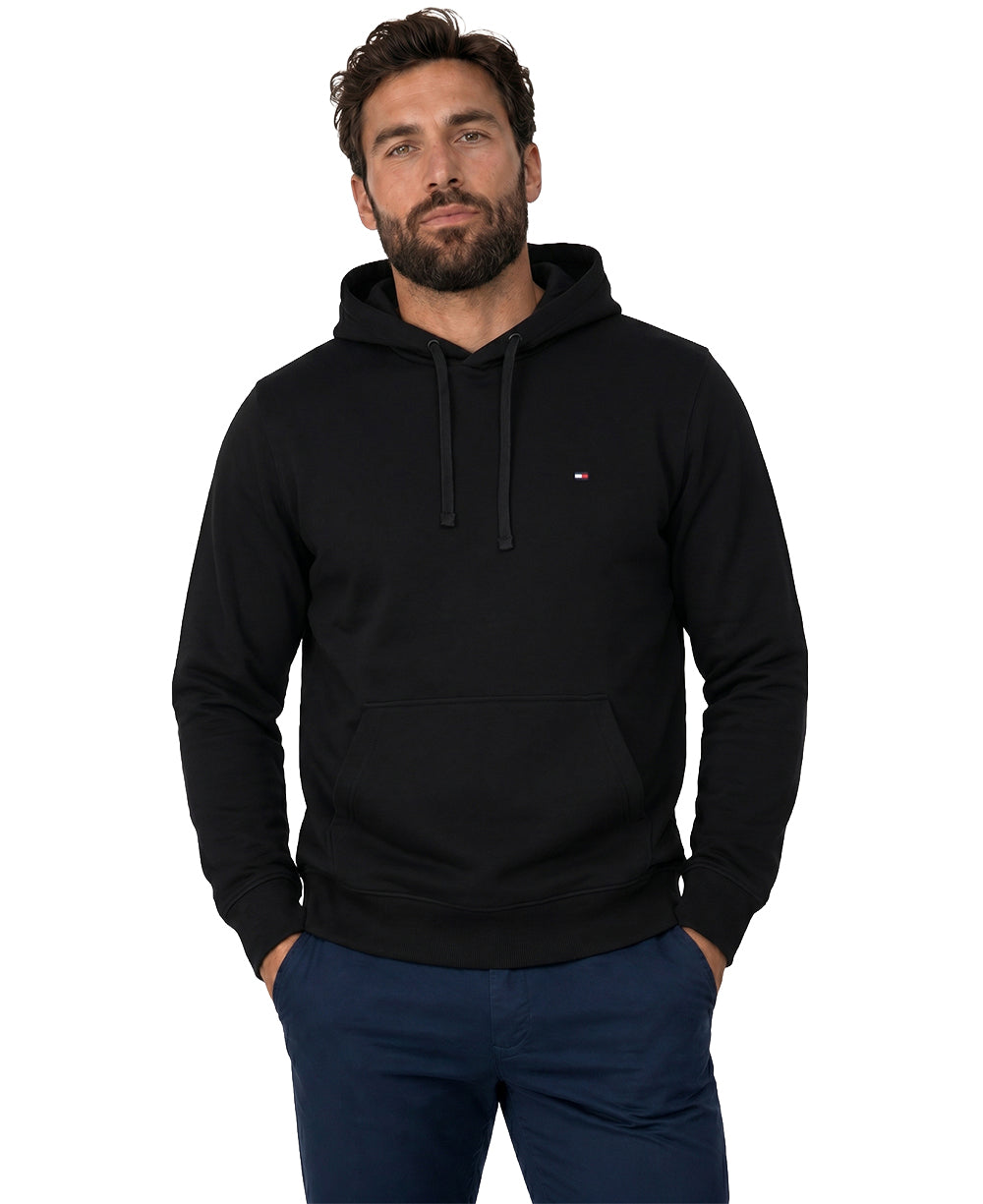 Moletom Preto Masculino Clássico Felpado - Tommy Hilfiger