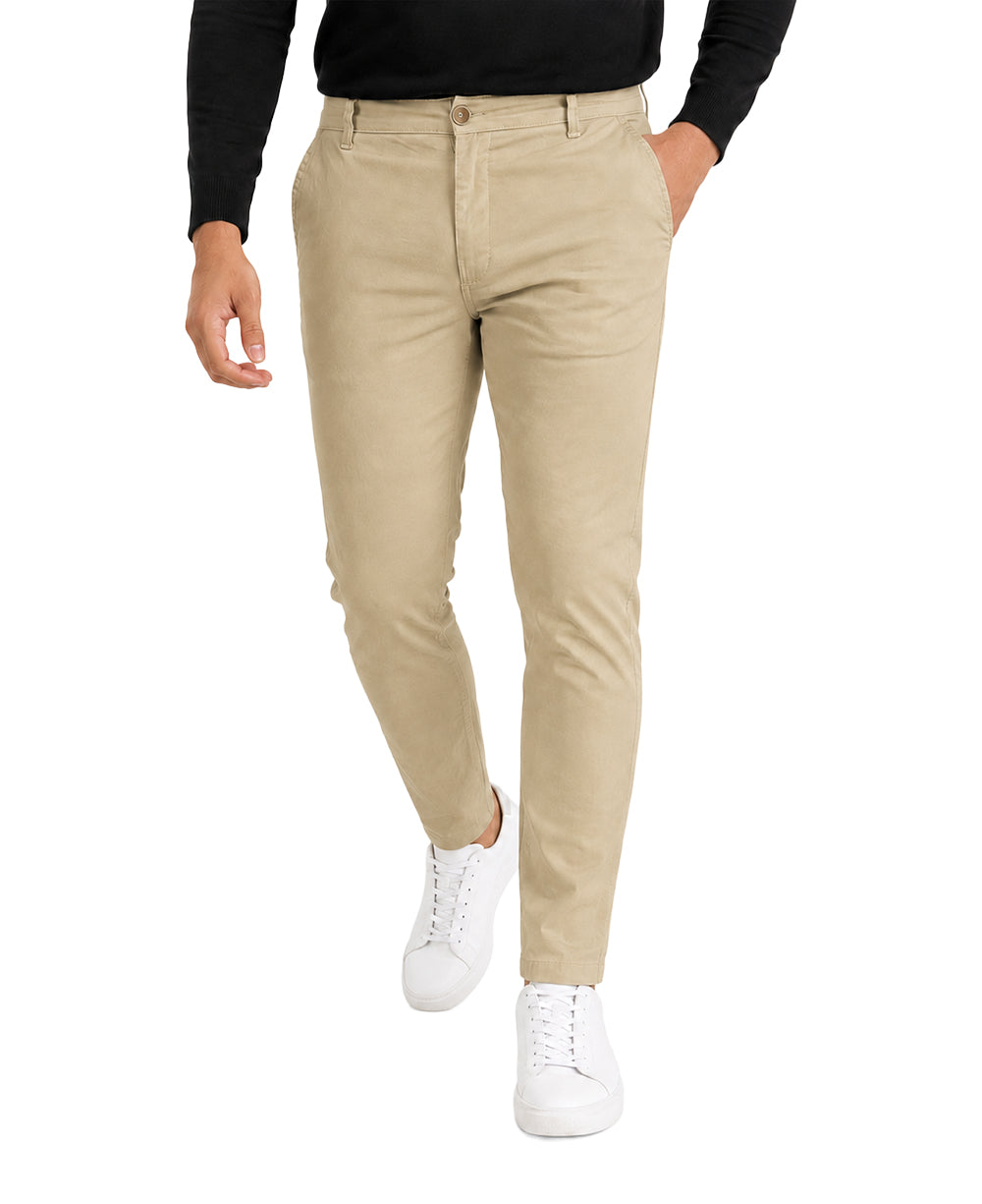 Calça Alfaiataria Caqui Masculina Slim - Tommy Hilfiger