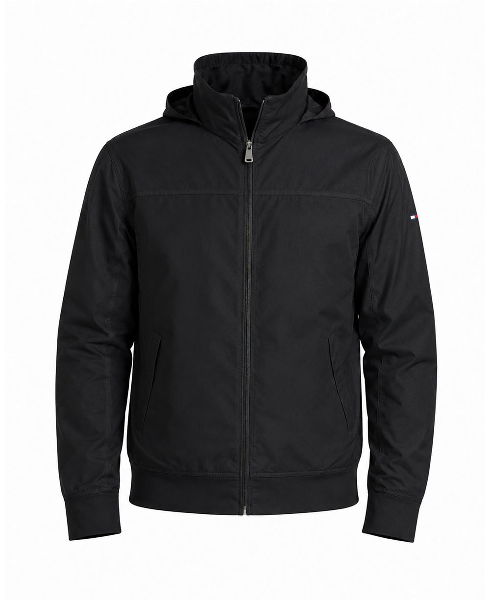 Jaqueta Preta Masculina Com Touca - Tommy Hilfiger
