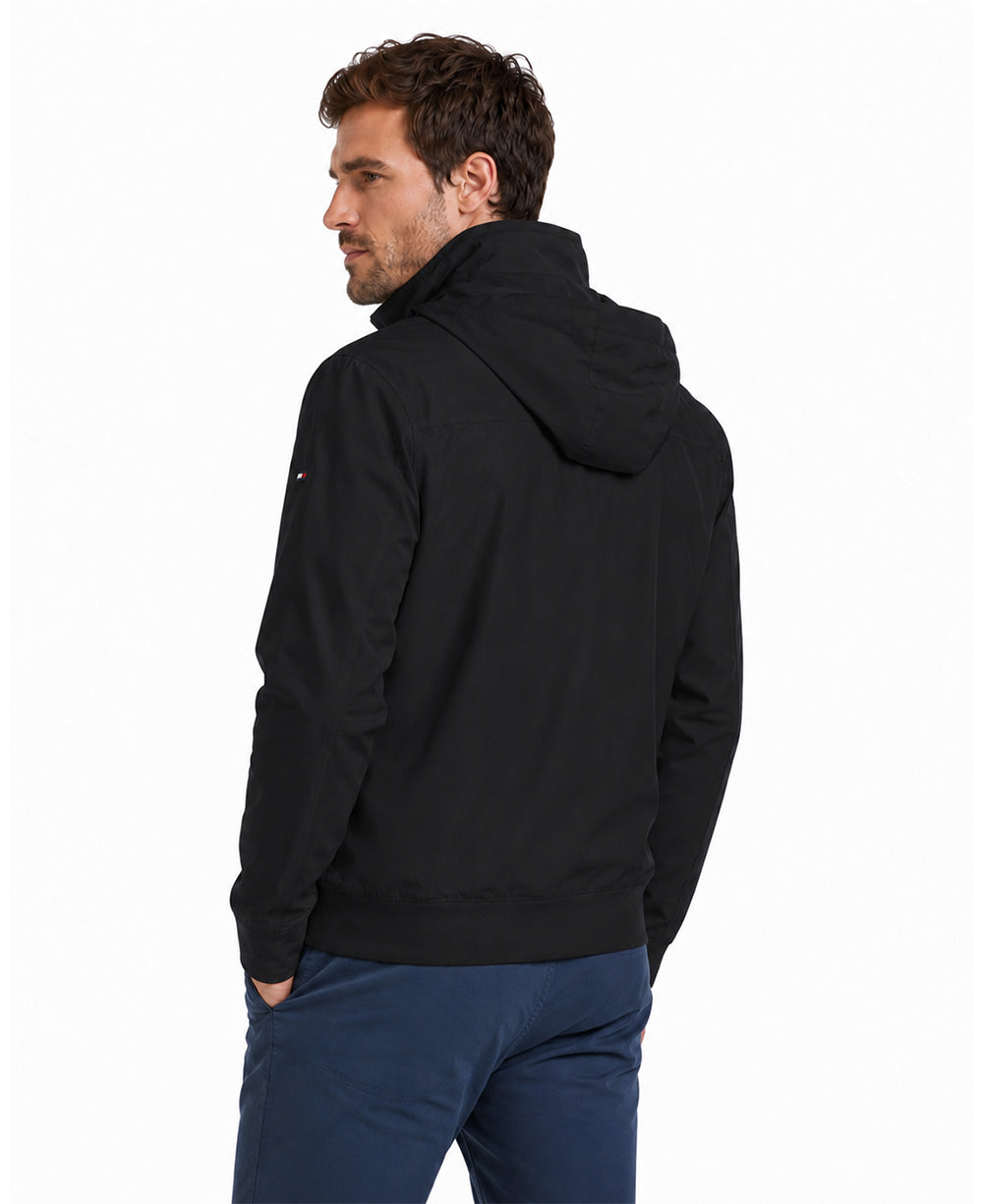 Jaqueta Preta Masculina Com Touca - Tommy Hilfiger