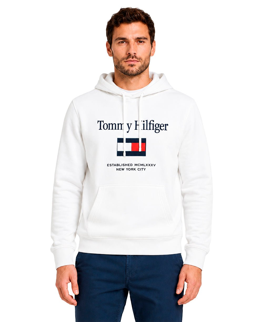 Moletom Branco Masculino New York City  Bordado - Tommy Hilfiger