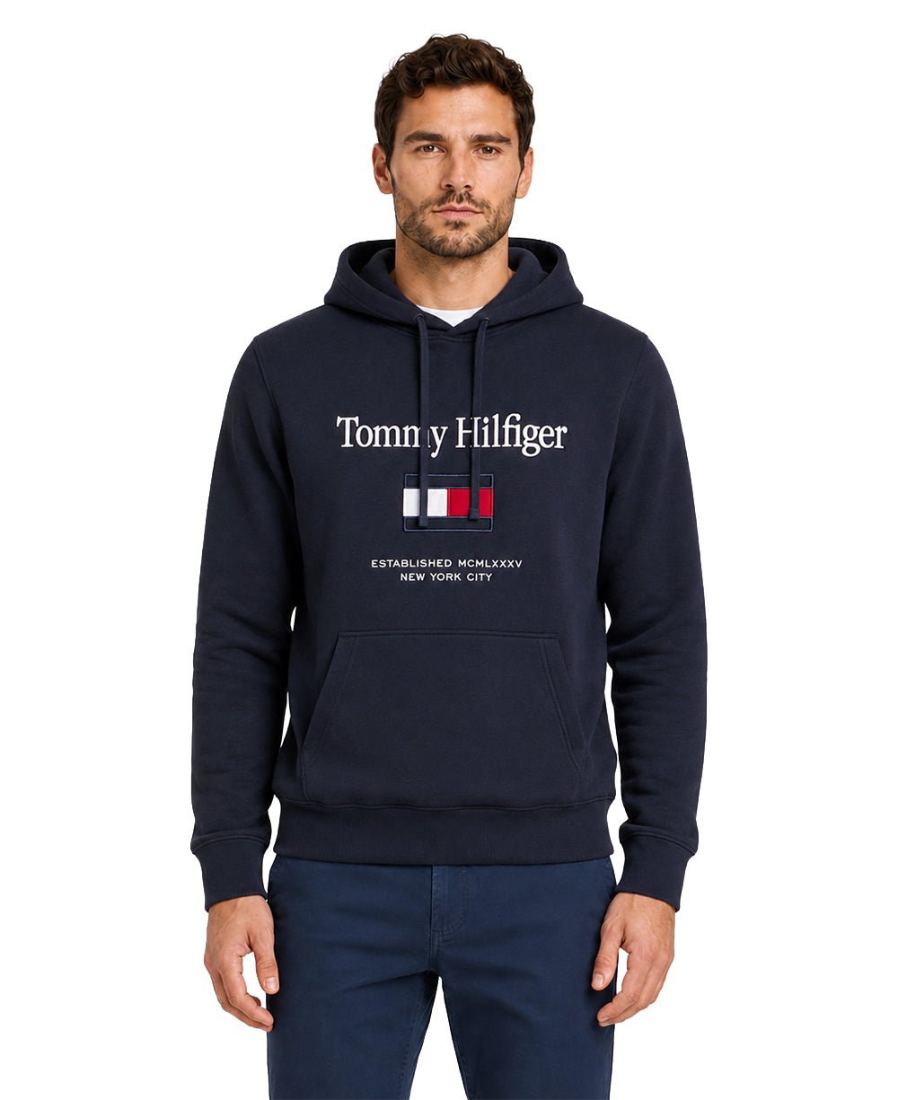 Moletom Azul Marinho Masculino New York City  Bordado - Tommy Hilfiger