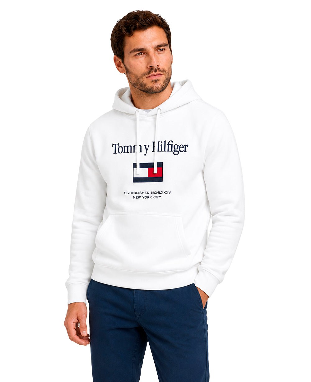 Moletom Branco Masculino New York City  Bordado - Tommy Hilfiger