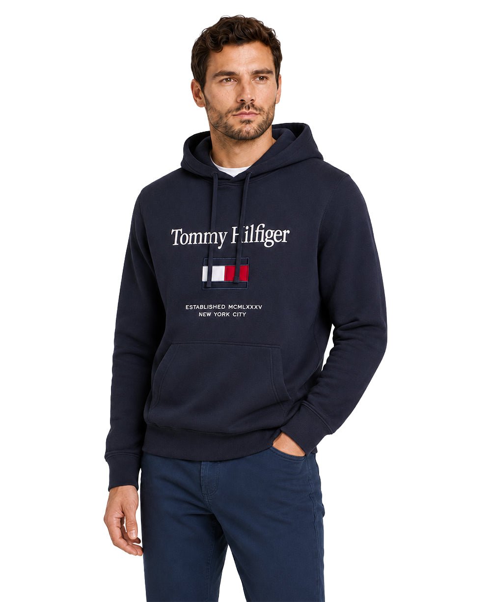Moletom Azul Marinho Masculino New York City  Bordado - Tommy Hilfiger